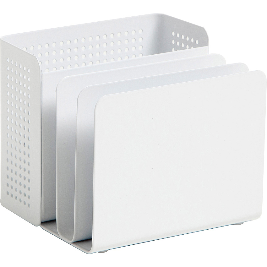 U Brands Perforated Sorter Cup 3.90" Height x 4.40" Width x 4.30" Depth - Durable - White - Metal - 1 Each (5990U0106)