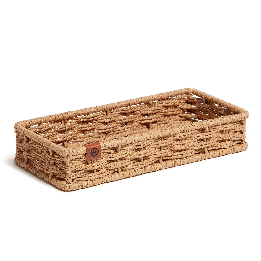 U Brands Woven Catch-All Tray 1 Compartment(s) - 1.70" Height x 9.40" Width x 4.30" Depth - Sturdy - Brown - 1 Each (6089U0116)