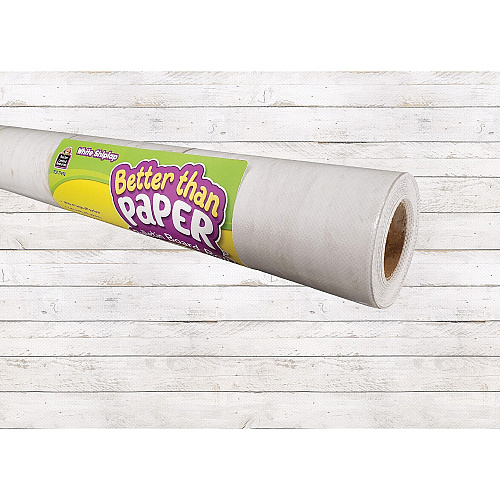 Teacher Created Resources Bulletin Board Roll Bulletin Board, Poster, Student - 12 ft Height x 48" Width - White Shiplap - Fabric - 1 Roll (77498)