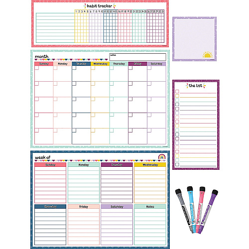 Teacher Created Resources Dry-Erase Task Calendar Set Multi - 1 / Pack (77403)