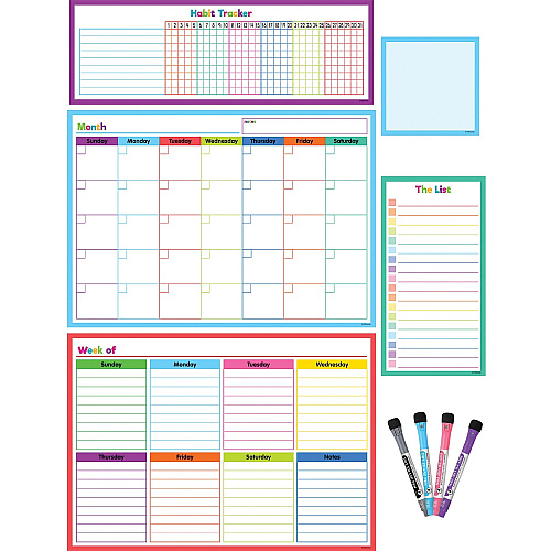 Teacher Created Resources Dry-Erase Task Calendar Set Assorted - 1 / Pack (77405)