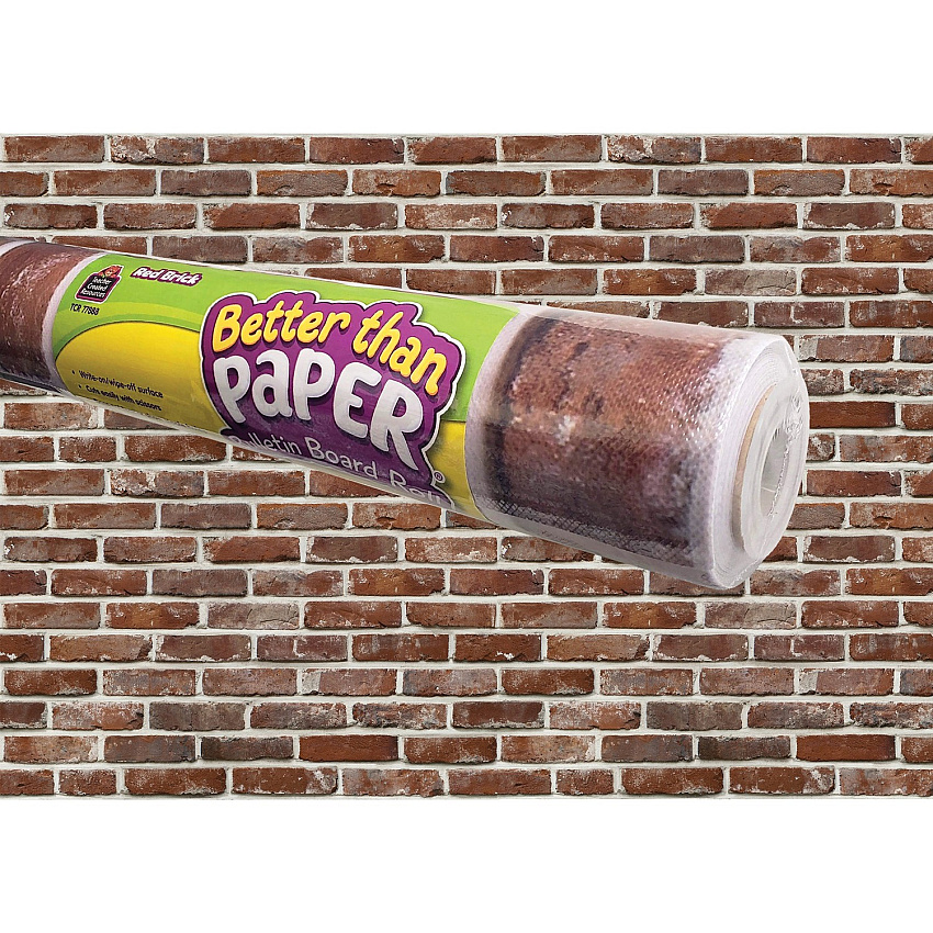 Teacher Created Resources Bulletin Board Roll Bulletin Board, Poster, Student - 12 ft Height x 48" Width - Red Brick - Fabric - 1 Roll (77888)