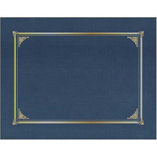 FranklinCovey Geographics Classic Letter Recycled Presentation Cover 8 1/2" x 11" - Card Stock, Linen - Navy Blue - 25 / Box (49519)