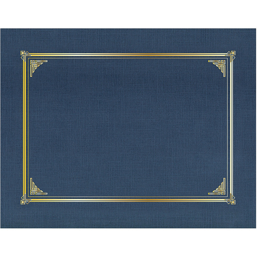 FranklinCovey Geographics Classic Letter Recycled Presentation Cover 8 1/2" x 11" - Card Stock, Linen - Navy Blue - 25 / Box (49519)