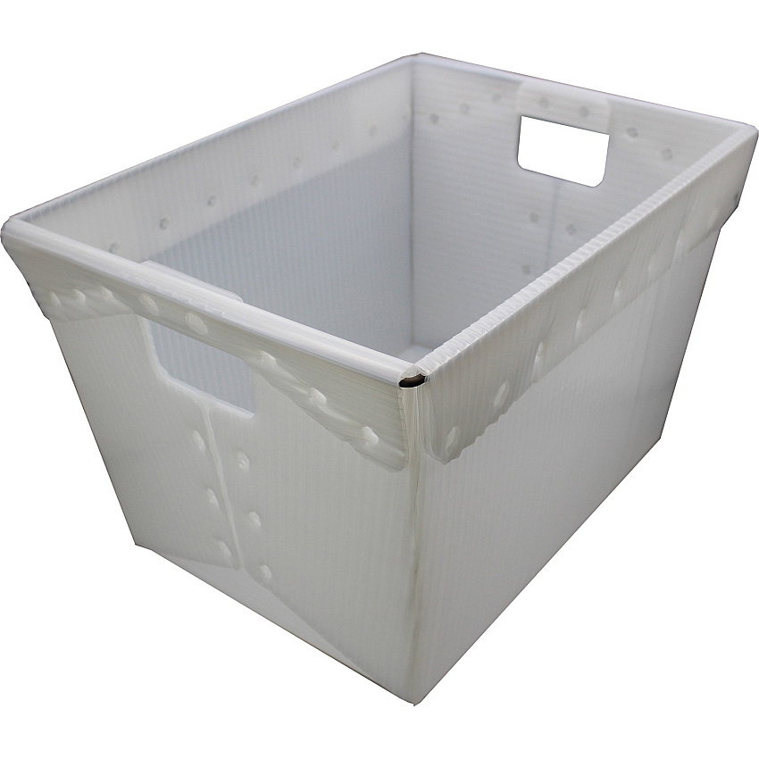 Flipside Products Flipside Translucent Plastic Storage Postal Tote External Dimensions: 13.3" Width x 11.6" Depth x 18.3" Height - Lid Closure - Plastic - Translucent - For Storage, Moving - 2 / Pack (40101)