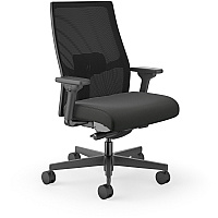 HON Ignition 2.0 Mid-back Big & Tall Task Chair Black Seat Color - Vinyl Seat Material - Black Back Color - Mesh Back Material - Black Frame Color - Mid Back - 5-star Base - Armrest - 1 Each (I2BTVMU10BTN)