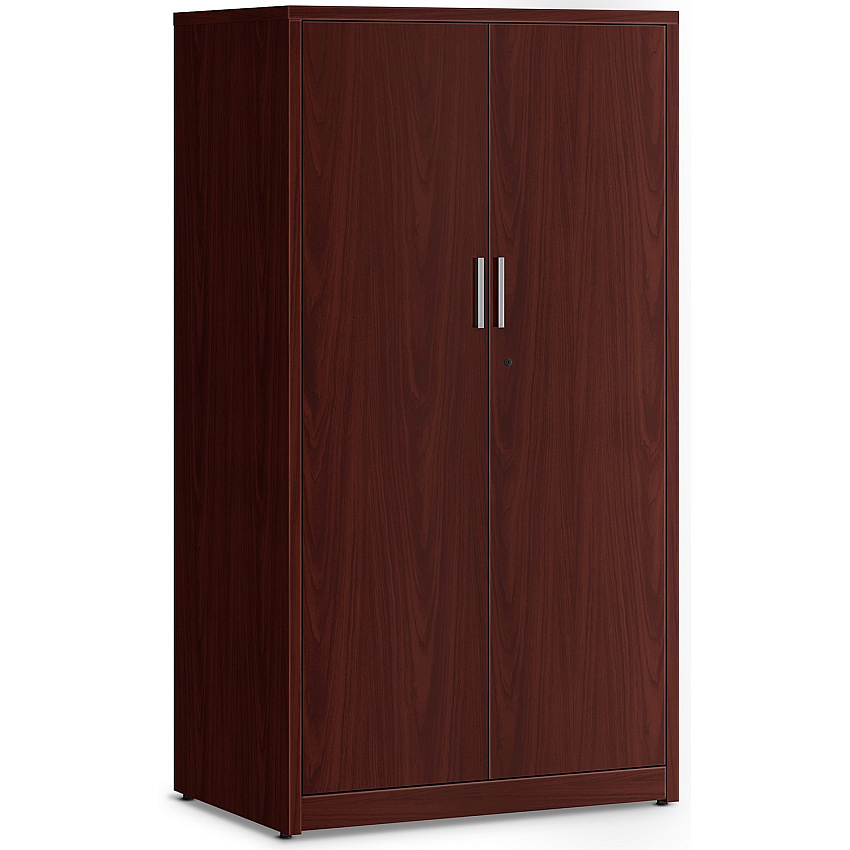 HON 10500 Series Mahogany Laminate Office Desking 66.6" Height x 36" Width x 24" Depth - 5 Shelve(s) - 3 Adjustable Shelf(ves) - Finish: Thermofused Laminate (TFL), Mahogany Laminate (105299NN)