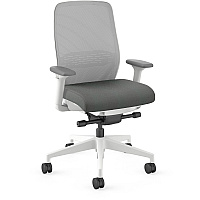 HON Nucleus Recharge Task Chair Iron Ore Seat Color - Fabric Seat Material - Fog Back Color - Designer White Frame Color - Armrest - 1 Each (NR12SAFC19DW)