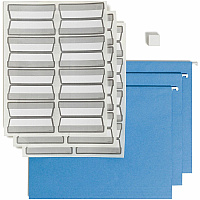 Smead Protab&reg; Filing System with 20 Letter Size Hanging File Folders, 24 ProTab 1/3-Cut Tab labels, and 1 eraser 11 pt. - Paperboard - Adhesive Label, Write-on Label - 20 / Box (64210)