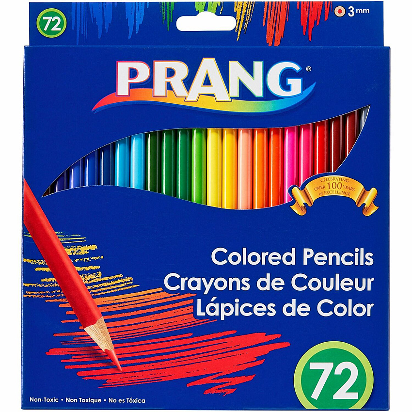 Prang Colored Pencils 3.3 mm Assorted Lead - 72 / Box (X22725)