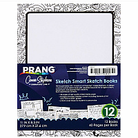 Prang Sketch Smart Sketch Book 40 Sheets - Letter - 8 1/2" x 11" Sheet Size - White Paper - Acid-free Paper, Heavyweight Sheet - 1 Each (P4819)