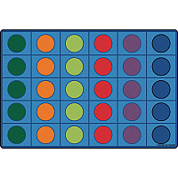 Carpets for Kids&reg; Premium Seating Circles Circletime Rug Area Rug - 12 ft Length x 90" Width - Rectangle - Primary - 1 Each (4212)