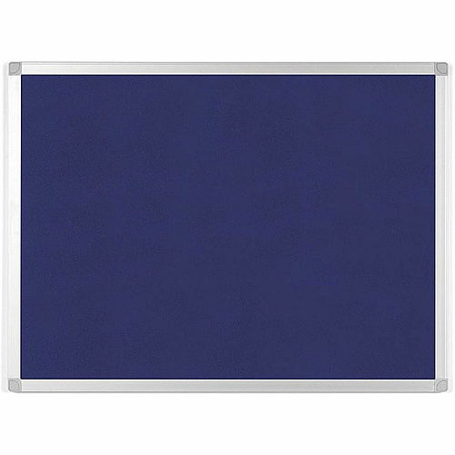 MasterVision Ayda Fabric Bulletin Board - 18" x 24" 18" Board Height x 24" Board Width - Blue Felt, Fabric Surface - Self-healing, Durable, Resilient - Aluminum Frame - 1 Each (FA02439214)