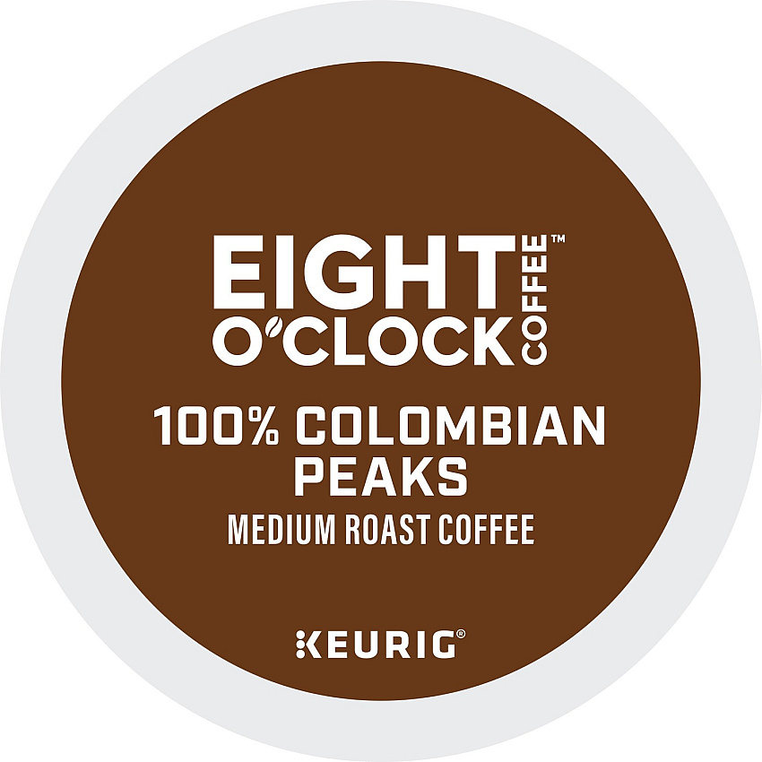 Eight O'Clock&reg; K-Cup Colombian Peaks Coffee Compatible with Keurig Brewer - Medium - K-Cup - Colombian, Arabica - 24 / Box (0632)