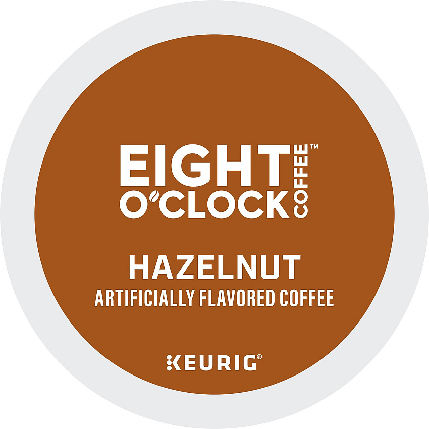 Eight O'Clock&reg; K-Cup Hazelnut Coffee Compatible with Keurig Brewer - Light/Medium - K-Cup - Hazelnut, Arabica - 24 / Box (0633)