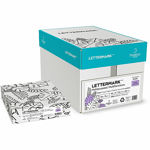 Lettermark Colors Multipurpose Paper - Orchid 8 1/2" x 11" - 20 lb Basis Weight - Smooth - Acid-free, Moisture Resistant - Orchid - 500 Sheets per Ream - 10 / Carton (94311)