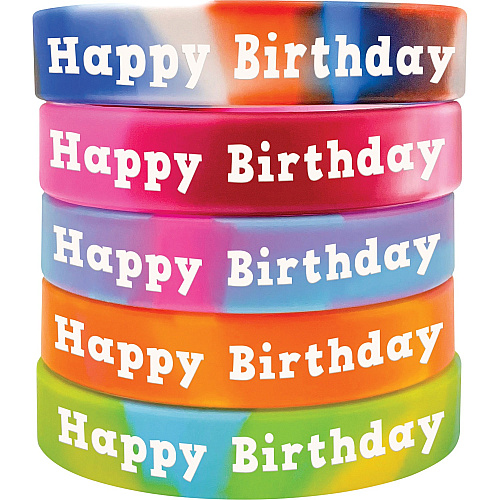 Teacher Created Resources Happy Birthday Wristbands Multi - Silicone - 10 / Set (6565)