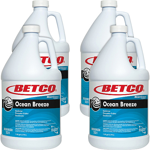 Betco Best Scent Ocean Breeze Deodorizer Liquid - 1000 Sq. ft. - 128 fl oz (4 quart) - Ocean Breeze - VOC-free - 4 / Carton (2310400CT)