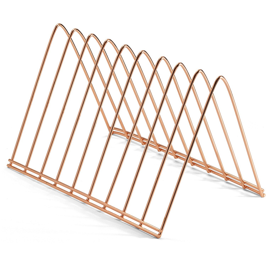 Officemate Triangle Wire Sorter, Rose Gold 7" Height x 7" Width x 11" Depth - Desktop - Sturdy - Rose Gold - Steel Wire - 1 Each (93151)