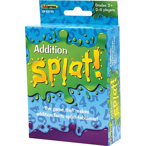 Teacher Created Resources Math Splat Addition Game 225 Card(s) - Learning - Educational - 2 to 6 Players - 1 Each (EP63759)