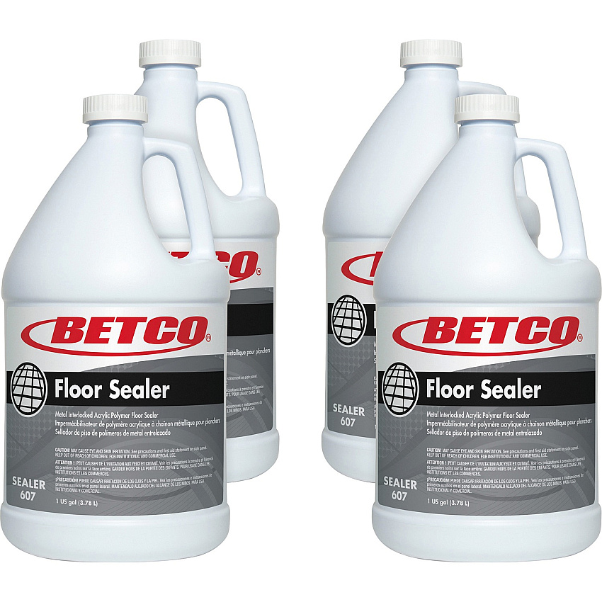 Betco Acrylic Floor Sealer 128 fl oz (4 quart) - Characteristic Scent - Durable, Detergent Resistant, Non-yellowing, Non-powdering, Water Based, Long Lasting - Clear, Milky White - 4 / Carton (6070400CT)
