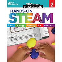 Shell Education 180 Days: Hands-On STEAM: Grade 2 Printed Book Book - Grade 2 - English - 1 Each (29645)