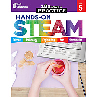 Shell Education 180 Days: Hands-On STEAM: Grade 5 Printed Book Book - Grade 5 - English - 1 Each (29648)