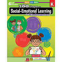 Shell Education 180 Days of Social-Emotional Learning for Kindergarten Printed Book by Jodene Lynn Smith, Brenda Van Dixhorn 208 Pages - Book - Grade K - English - 1 Each (126956)