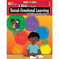 Shell Education 180 Days of Social-Emotional Learning for Kindergarten Printed Book by Kris Hinrichsen, Kayse Hinrichsen 208 Pages - Book - Grade 1 - English - 1 Each (126957)