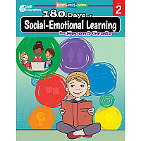 Shell Education 180 Days of Social-Emotional Learning for Second Grade Printed Book by Kris Hinrichsen 208 Pages - Book - Grade 2 - English - 1 Each (126958)