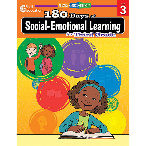 Shell Education 180 Days of Social-Emotional Learning for Third Grade Printed Book by Kristin Kemp 205 Pages - Book - Grade 3 - English - 1 Each (126959)