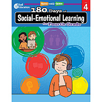 Shell Education 180 Days of Social-Emotional Learning for Fourth Grade Printed Book by Kristin Kemp 208 Pages - Book - Grade 4 - English - 1 Each (126960)