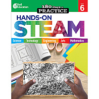 Shell Education 180 Days: Hands-On STEAM: Grade 6 Printed Book Book - Grade 6 - English - 1 Each (130139)