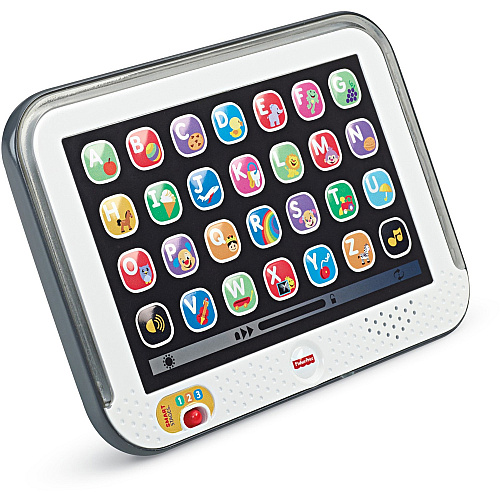 Fisher-Price Pretend Tablet Learning Toy With Lights And Music, Gray, Baby And Toddler Toy Learning Toy - 1-3 Year - Gray (HFY90)