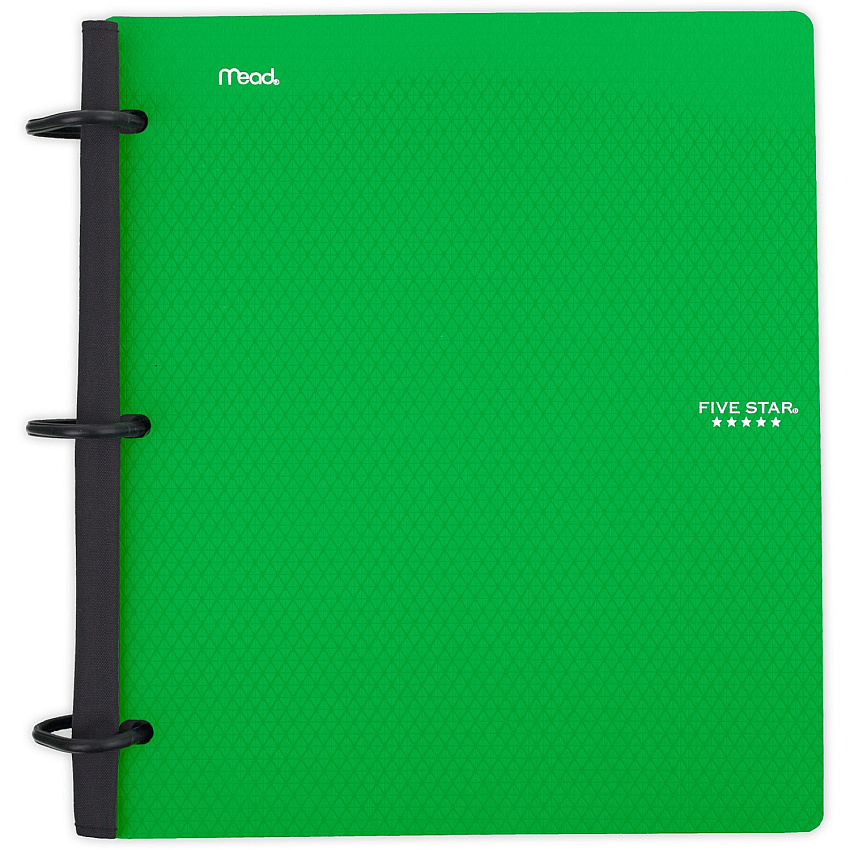 Mead Five Star Flex Hybrid NoteBinder 1" Binder Capacity - 200 Sheet Capacity - Pocket(s): 2 - 5 Divider(s) - Plastic - Multi-colored - TechLock Ring, Durable, Foldable - 1 Each (29328)