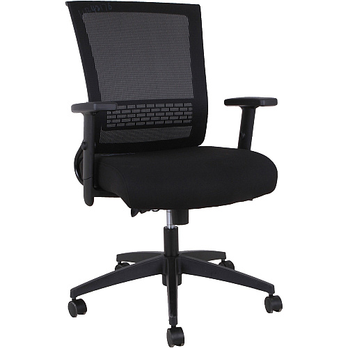 Lorell Mid-back Mesh Chair Black Seat Color - Black Back Color - Mesh Back Material - Mid Back - 5-star Base - Armrest - 1 Each (LLR42176)