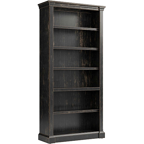 Martin Kingston Office Desking Unit 78" Height x 38" Width x 14" Depth - 5 Shelve(s) - 4 Adjustable Shelf(ves) - Material: Wood - Finish: Dark Chocolate, Rub Through - 1 Each (IMKN3678)