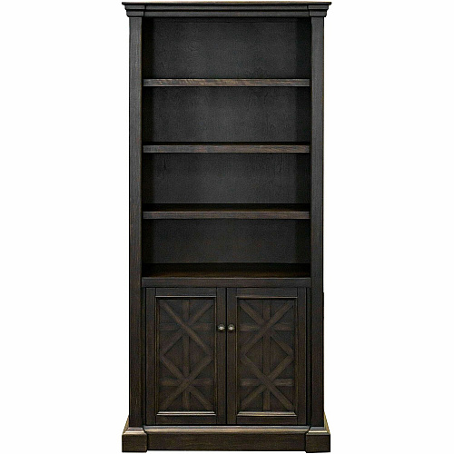 Martin Kingston Office Desking Unit 78" Height x 36" Width x 14" Depth - 5 Shelve(s) - 4 Adjustable Shelf(ves) - Material: Wood - Finish: Dark Chocolate, Rub Through - 1 Each (IMKN3678D)