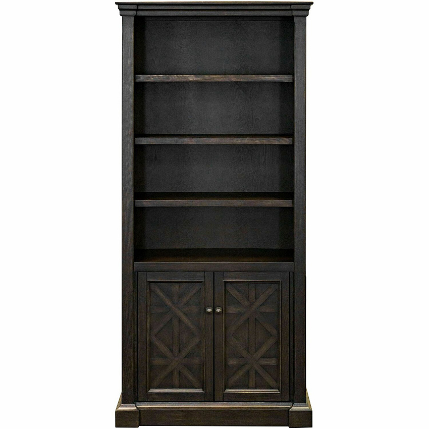 Martin Kingston Office Desking Unit 78" Height x 36" Width x 14" Depth - 5 Shelve(s) - 4 Adjustable Shelf(ves) - Material: Wood - Finish: Dark Chocolate, Rub Through - 1 Each (IMKN3678D)