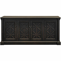 Martin Kingston Office Desking Unit 32" Height x 67" Width x 18" Depth - 4 Door(s) - 3 Adjustable Shelf(ves) - Material: Wood - Finish: Dark Chocolate, Rub Through - 1 Each (IMKN370)