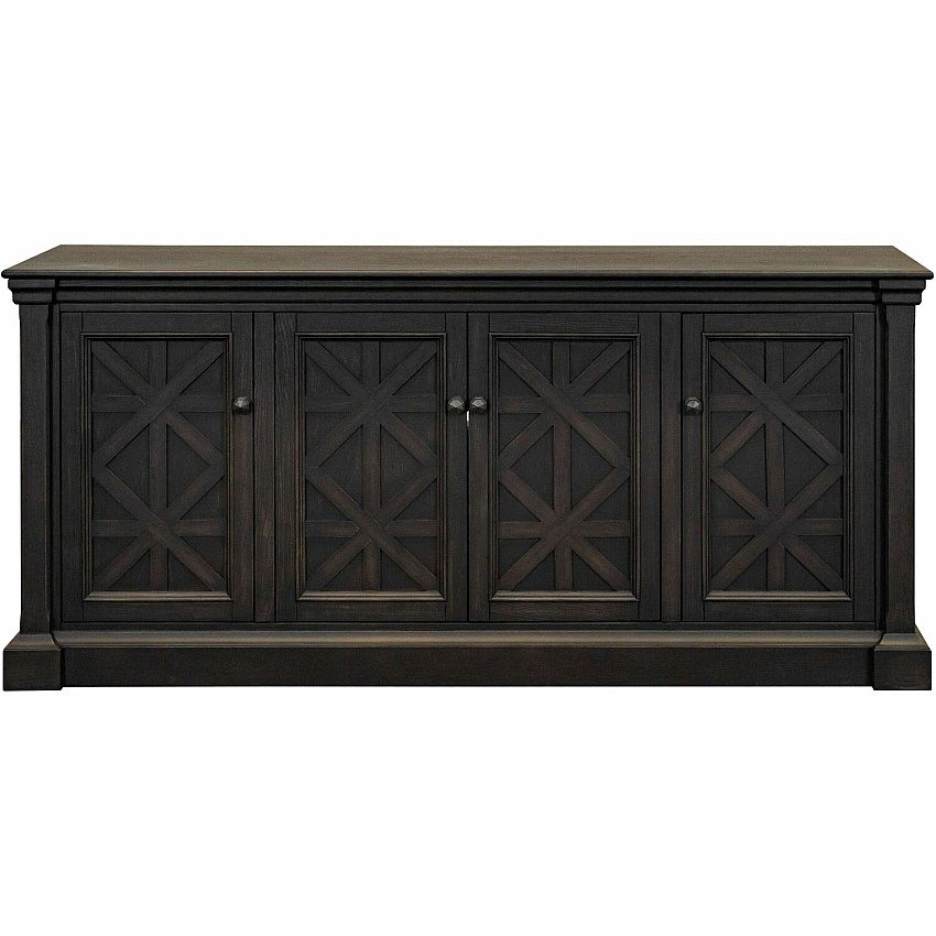 Martin Kingston Office Desking Unit 32" Height x 67" Width x 18" Depth - 4 Door(s) - 3 Adjustable Shelf(ves) - Material: Wood - Finish: Dark Chocolate, Rub Through - 1 Each (IMKN370)
