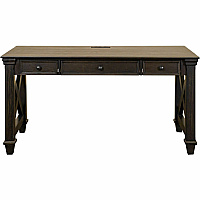 Martin Kingston Office Desking Unit 30" Height x 60" Width x 28" Depth - Total Drawer(s): 3 - Material: Wood - Finish: Dark Chocolate, Rub Through - 1 Each (IMKN384)