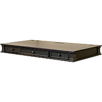 Martin Kingston Sit/Stand Desktop Box 1 of 2 x 60" Width x 28" Depth - Total Drawer(s): 3 - Material: Wood - Finish: Dark Chocolate, Rub Through - 1 Each (IMKN384T)