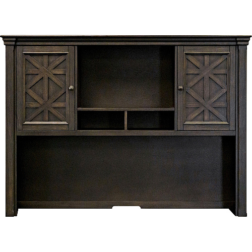 Martin Kingston Office Desking Unit 48" Height x 66" Width x 14" Depth - 2 Door(s) - 2 Adjustable Shelf(ves) - Material: Wood - Finish: Dark Chocolate, Rub Through - 1 Each (IMKN682)