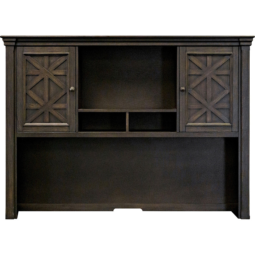 Martin Kingston Office Desking Unit 48" Height x 66" Width x 14" Depth - 2 Door(s) - 2 Adjustable Shelf(ves) - Material: Wood - Finish: Dark Chocolate, Rub Through - 1 Each (IMKN682)