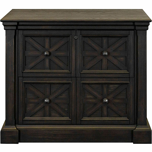 Martin Kingston Office Desking Unit 30" Height x 36" Width x 21" Depth - Total Drawer(s): 2 - Material: Wood - Finish: Dark Chocolate, Rub Through - 1 Each (IMKN450)