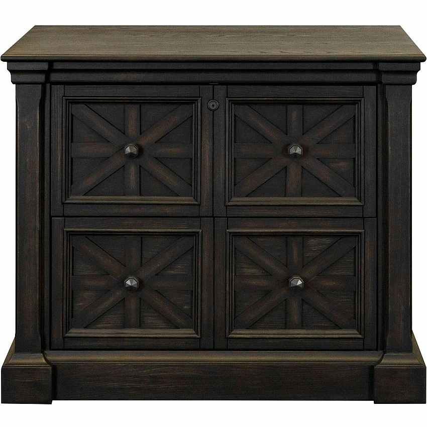 Martin Kingston Office Desking Unit 30" Height x 36" Width x 21" Depth - Total Drawer(s): 2 - Material: Wood - Finish: Dark Chocolate, Rub Through - 1 Each (IMKN450)
