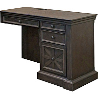 Martin Kingston Return with Pedestal Box 2 of 2 L-shaped - 30" Height x 44" Width x 21" Depth - Total Drawer(s): 4 - Material: Wood - Finish: Dark Chocolate, Rub Through - 1 Each (IMKN684RR)