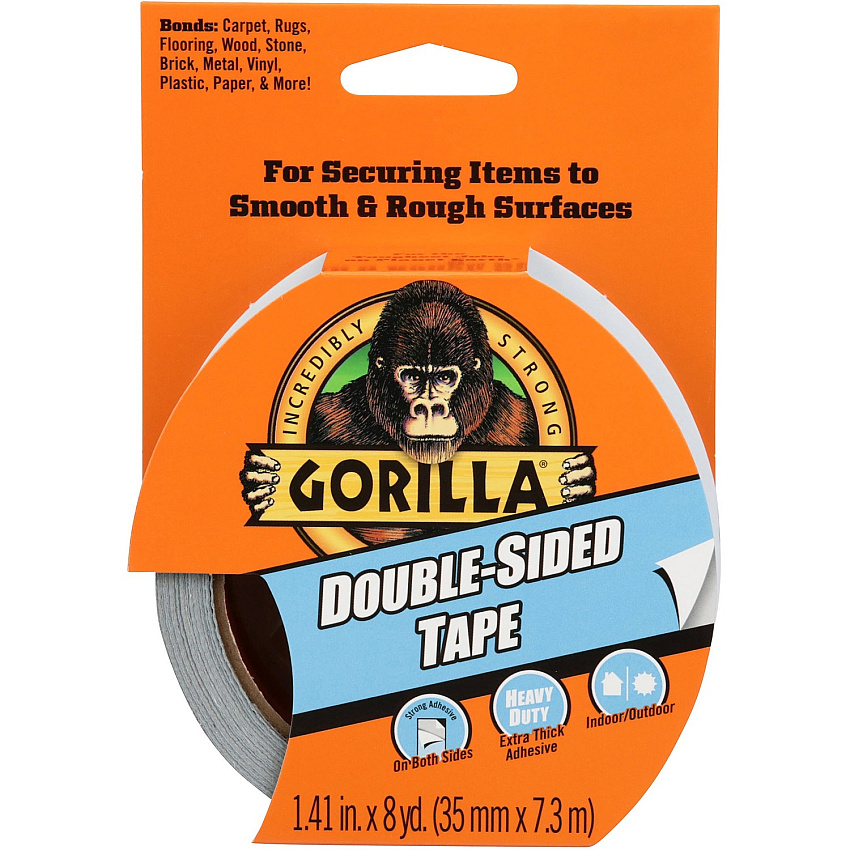 Gorilla Glue Gorilla Double-Sided Tape 24 ft Length x 1.40" Width - Gray - 1 Roll (100925)
