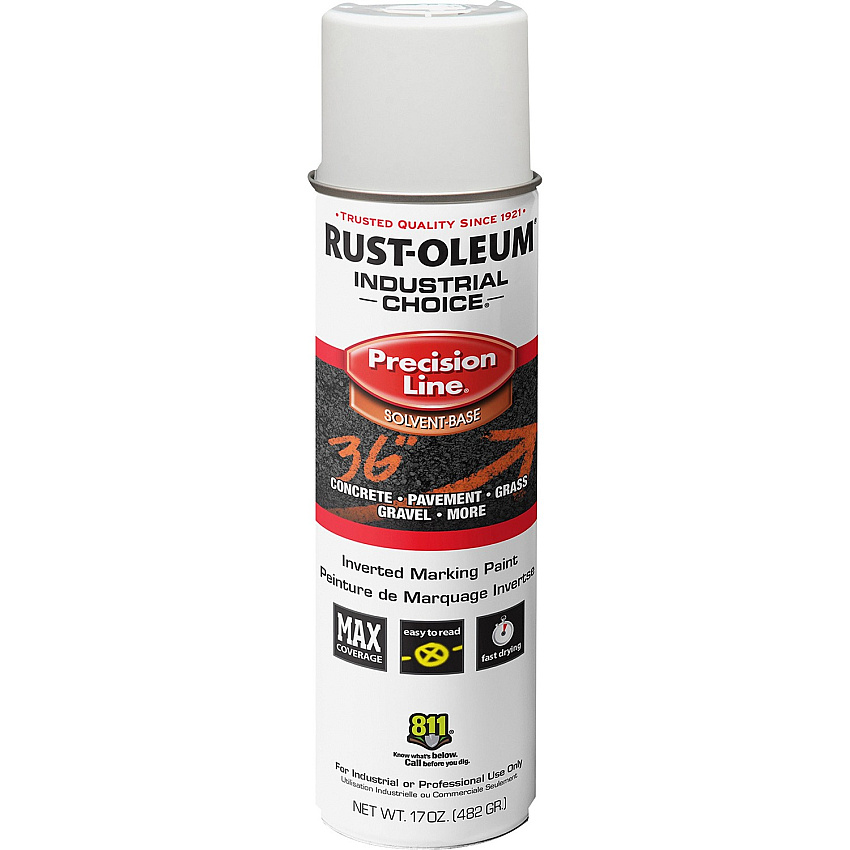 Rust-Oleum Industrial Choice Marking Spray Paint Aerosol - White - 17 fl oz - 1 Each (203030V)
